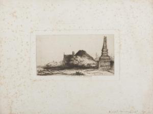 MARVY Louis 1815-1850,Paesaggio con obelisco, da Rembrandt,Babuino IT 2019-07-09