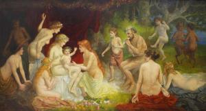 MARX Ernst Bernard 1864,Bacchantische Szene mit Nymphen und Faun,Auktionshaus Quentin DE 2011-10-22