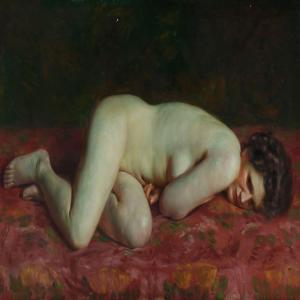 MARX Ernst Bernard 1864,Reclining nude,Bruun Rasmussen DK 2011-07-04