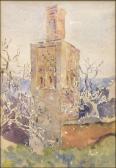 MARX SAMUEL A 1885-1964,THE TOWER OF CHELLA, MOROCCO,1925,Susanin's US 2010-01-16