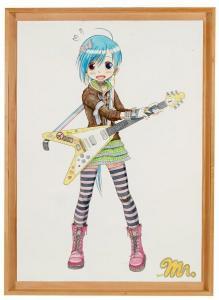 MASAKAZU Iwamoto,Manga , jeune fille à la basse,2009,AuctionArt - Rémy Le Fur & Associés 2018-12-05