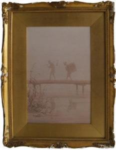 MASAMITSU T 1900-1900,Figures crossing a bridge in the mist,Rosebery's GB 2013-07-13