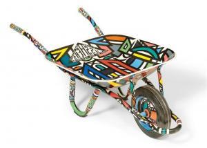 MASANABO MARTHA & EMMLY 1900-1900,Painted wheelbarrow,Galerie Koller CH 2009-05-16