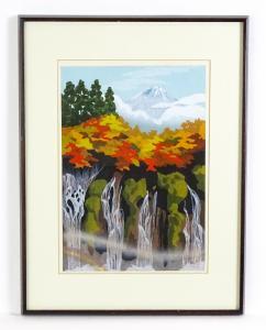 MASAO Ido 1944-2016,An autumn landscape with a view of Mount Fuji,Claydon Auctioneers UK 2023-12-30