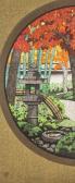 MASAO Ido 1944-2016,Japanese garden scene,888auctions CA 2023-07-13