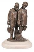 MASCARENAS Andi Nura 1955,Two Fisher Folk,1955,Brunk Auctions US 2015-11-06