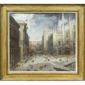 MASCARINI Giuseppe 1877-1954,Piazza Duomo,1947,Il Ponte Casa D'aste Srl IT 2021-02-16