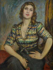 MASCARINI Giuseppe 1877-1954,Ritratto di donna con fiore,Galleria Pananti Casa d'Aste IT 2022-07-20