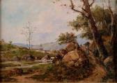 MASCART Gustave 1834-1914,Promeneuse dans un paysage de montagne,Osenat FR 2007-11-18