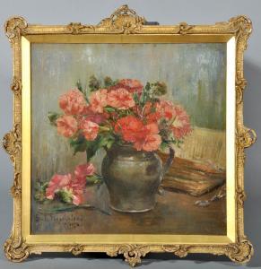 MASCHELES Grete,a vase of pink carnations,Tring Market Auctions GB 2015-05-01
