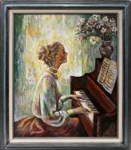 MASCHINO L,LADY AT PIANO,1970,Du Mouchelles US 2013-02-15