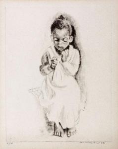 MASKEW Margaret,A SEATED GIRL IN CONCENTRATION,Stephan Welz ZA 2013-10-01