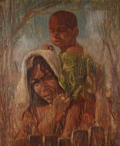 MASON E.R,African woman and child,20th Century,Burstow and Hewett GB 2009-10-21