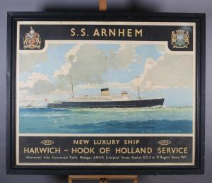 MASON Frank 1900-1900,LNER POSTER - SS Arnhem New Luxury Ship,Morphets GB 2023-09-07
