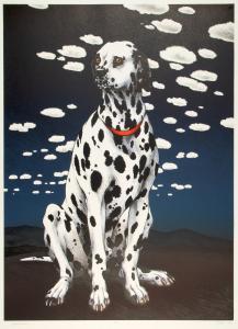 MASON Richard, Dick 1951-1993,Moonlit Sky (Red Collar),1990,Santa Fe Art Auction US 2023-03-16