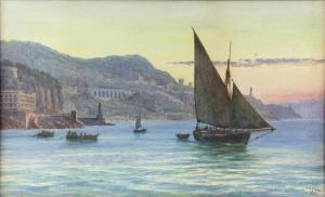 Mason W.H,Mediterranean harbour view,1892,Ewbank Auctions GB 2021-09-16