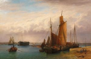 MASON William Henry 1800-1900,A view of shipping at Chichester with Bos,19th century,John Nicholson 2020-12-07