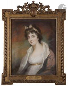 MASQUERIER John James 1778-1855,Portrait présumé de Miss Elisabeth Crawford,Ader FR 2021-10-21