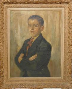 MASRIERA VILA Frederico 1890-1943,Retrato de chico, París,1940,Arce ES 2019-07-16