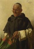 MASSANI Pompeo 1850-1920,Mönch mit Regenschirm.,Neumeister DE 2007-03-14