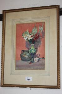 MASSEY Gertrude 1868-1957,still life with flowers,Henry Adams GB 2019-04-17