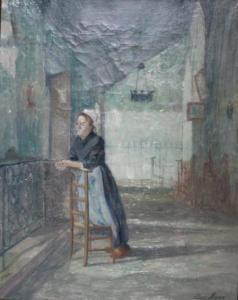 MASSIN Louis 1800-1900,Jeune bretonne en prière,1940,Rossini FR 2014-03-07