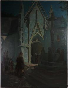MASSIN Louis 1800-1900,Les Vèpres Eglise d'Esquibien,Ruellan FR 2023-02-25