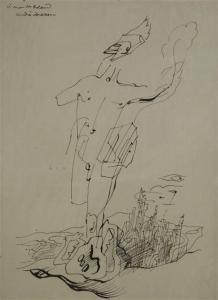 MASSON Andre 1896-1987,Homme debout,Christie's GB 2008-10-02