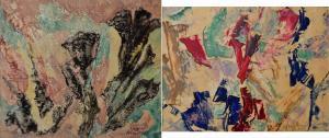 MASSON Georges Armand,Deux composition abstraites,1952,Gautier-Goxe-Belaisch, Enghien Hotel des ventes 2023-11-19