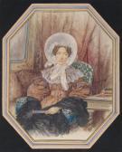 MASSON Hyppolite 1800-1800,Portrait of a lady seated in an interior,1838,Woolley & Wallis 2012-09-19