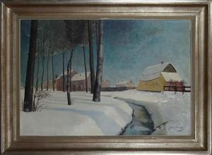 MASSON Julien 1891-1957,Paysage hivernal,Monsantic BE 2023-07-02