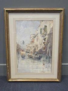 MASSONI Egisto 1854-1929,Venetian canal scene,Cheffins GB 2021-09-16