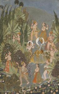 MASTER Kotah,Krishna and Radha in Vrindaban,1720,Christie's GB 2009-09-16