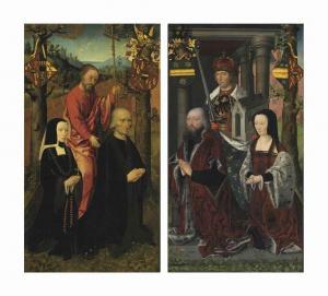 MASTER LEGEND SAINT MARY MAGDALENE 1490-1526,A portrait of the donors Philip Hannock and,Christie's 2016-10-26