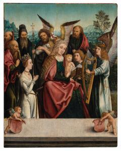 MASTER OF FRANKFURT,The Holy Family attended by Saints and Angels,Palais Dorotheum 2021-11-10