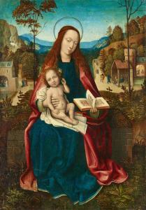 MASTER OF FRANKFURT 1460-1515,The Virgin and Child in a Landscape,Lempertz DE 2022-11-19