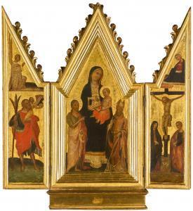 MASTER OF SAN JACOPO A MUCCIANA 1390-1420,The Madonna and Child flanked by saints (c,1998,Sotheby's 2021-07-08