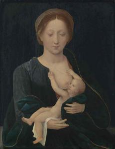 MASTER OF THE FEMALE HALF LENGTHS 1500-1530,The Virgin and Child,Christie's GB 2015-12-08