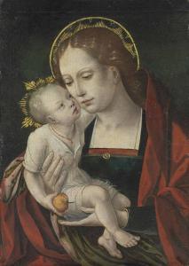 MASTER OF THE FEMALE HALF LENGTHS 1500-1530,The Virgin and Child,Christie's GB 2013-10-31