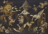 MASTER OF THE FERTILITY OF THE EGG 1600-1700,A GROTESQUE SCENE WITH ANIMALS PLAYING AND A,Sotheby's 2012-05-03