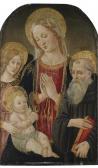MASTER OF THE FIESOLE EPIPHANY 1400-1400,The Madonna and Child with a Monastic Saint and,Christie's 2008-12-03