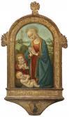 MASTER OF THE FIESOLE EPIPHANY 1400-1400,Vierge à l'Enfant avec saint Jean Baptiste dans,Christie's 2022-11-28