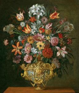 MASTER OF THE GROTESQUE VASES 1600-1600,Tulips, lilies, narcissi and other flowers,Palais Dorotheum 2023-05-03