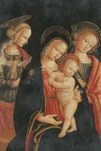MASTER OF THE HOLDEN TONDO 1500,The Madonna and Child with Two Female Saints,Christie's 2003-12-10