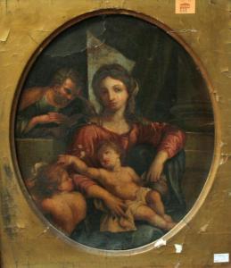 MASTER OF THE HOLY BLOOD 1500-1520,The Holy Family and St. John,Mealy's IE 2012-10-16