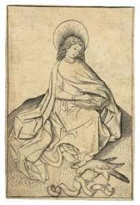 MASTER OF THE LAUFNER ALTARPIECE 1450,Saint John the Evangelist,1460/65,Christie's GB 2010-12-07