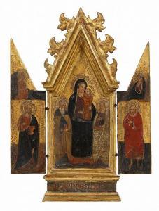 MASTER OF THE LAZZARONI MADONNA 1395-1400,Triptych of the Madonna with Child,Lempertz DE 2018-05-16