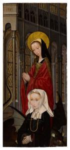 MASTER OF THE LEGEND OF SAINT LUCY 1480-1500,Saint Margaret of Antioch and a kneelin,1481,Sotheby's 2022-10-21