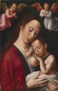 MASTER OF THE LEGEND OF THE MAGDALENE,The Virgin and Child with Angels,Palais Dorotheum 2012-04-18