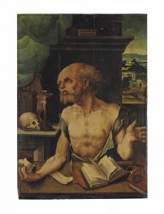 MASTER OF THE LILLE ADORATION 1500-1540,Saint Jerome,Christie's GB 2014-01-29
